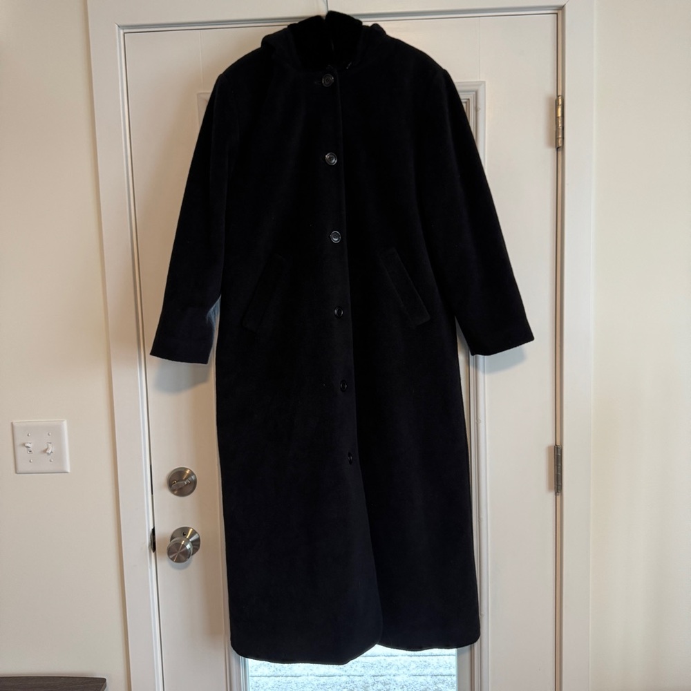 Vintage L.L. Bean Hooded Fur Peacoat